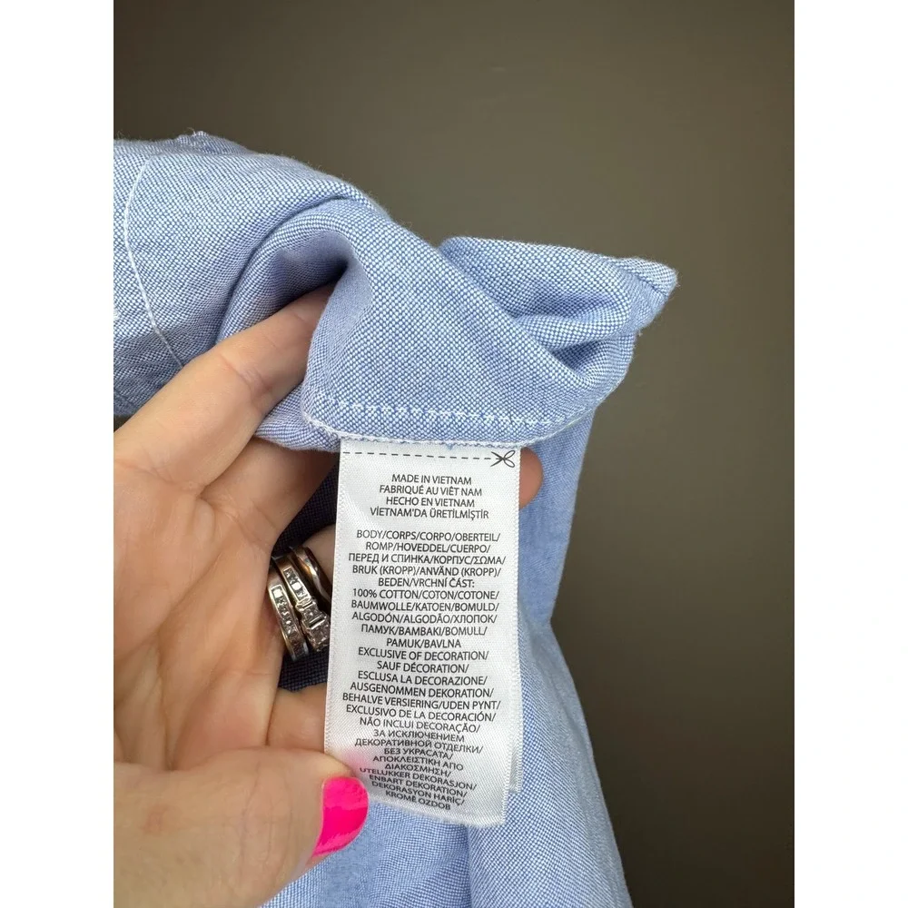 Ralph Lauren Kids Light Blue Oxford Button Down Shirt Long‎ Sleeve 12M Pony Logo